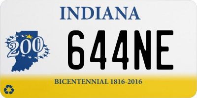 IN license plate 644NE