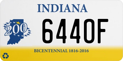 IN license plate 644OF