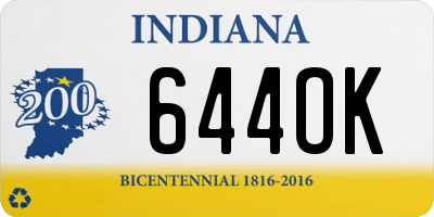 IN license plate 644OK