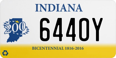 IN license plate 644OY
