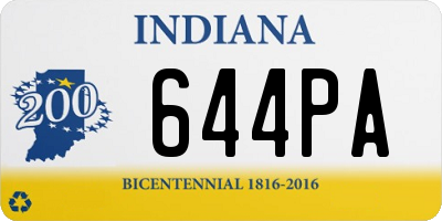 IN license plate 644PA