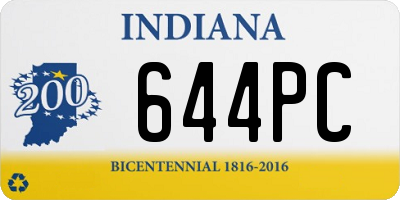 IN license plate 644PC