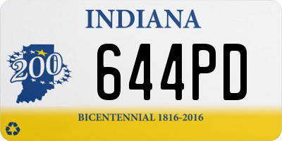 IN license plate 644PD