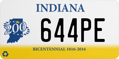 IN license plate 644PE