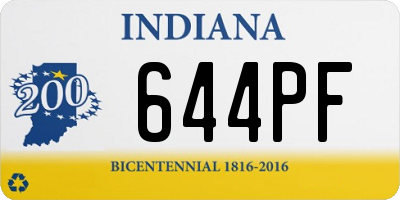 IN license plate 644PF