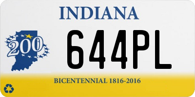 IN license plate 644PL