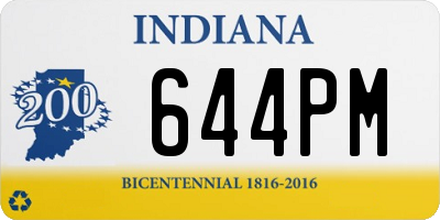 IN license plate 644PM