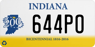 IN license plate 644PO