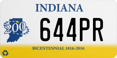 IN license plate 644PR