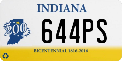 IN license plate 644PS