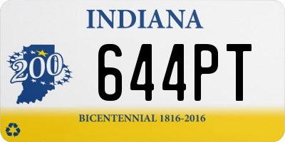 IN license plate 644PT