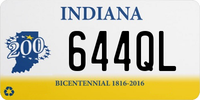 IN license plate 644QL