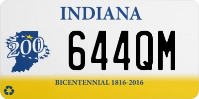 IN license plate 644QM