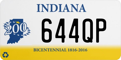 IN license plate 644QP