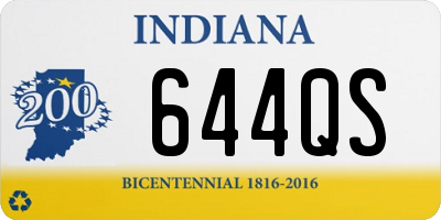IN license plate 644QS