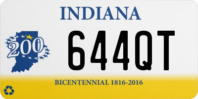 IN license plate 644QT