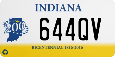 IN license plate 644QV