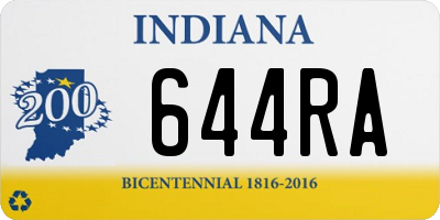 IN license plate 644RA