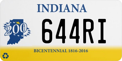 IN license plate 644RI