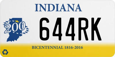 IN license plate 644RK