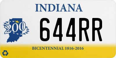 IN license plate 644RR