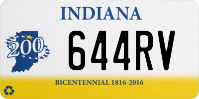 IN license plate 644RV