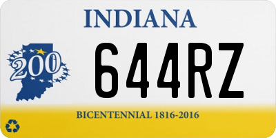 IN license plate 644RZ