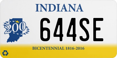 IN license plate 644SE