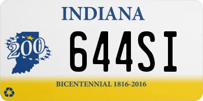 IN license plate 644SI