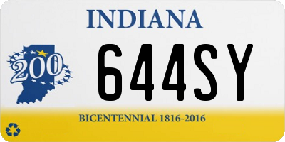 IN license plate 644SY