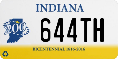 IN license plate 644TH