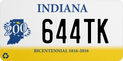 IN license plate 644TK