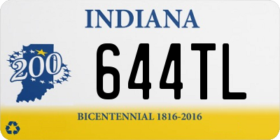 IN license plate 644TL