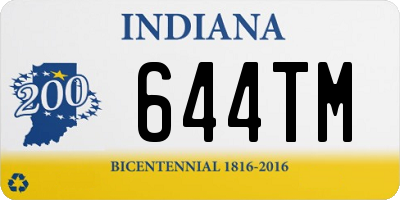 IN license plate 644TM