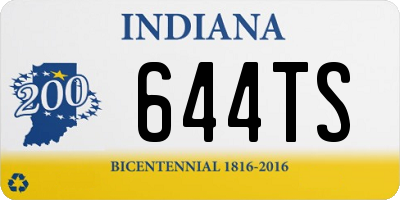 IN license plate 644TS