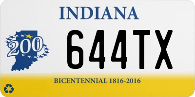 IN license plate 644TX