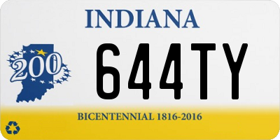 IN license plate 644TY