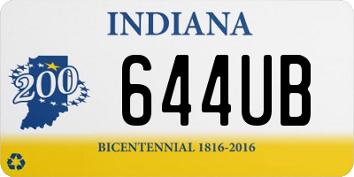 IN license plate 644UB