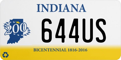 IN license plate 644US