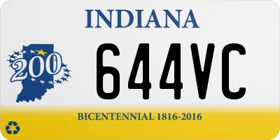 IN license plate 644VC