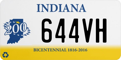 IN license plate 644VH