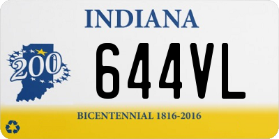 IN license plate 644VL