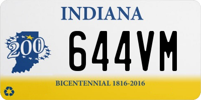 IN license plate 644VM