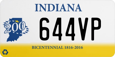 IN license plate 644VP