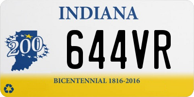 IN license plate 644VR