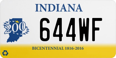 IN license plate 644WF