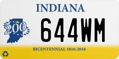 IN license plate 644WM