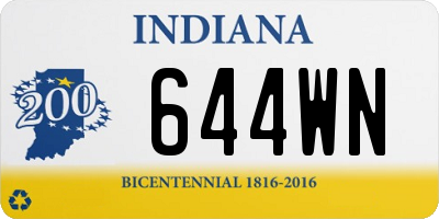 IN license plate 644WN