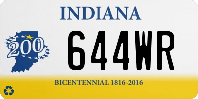 IN license plate 644WR