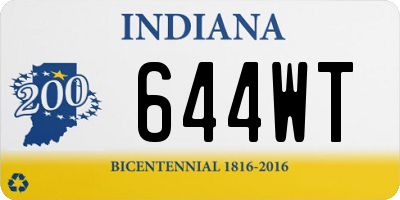 IN license plate 644WT